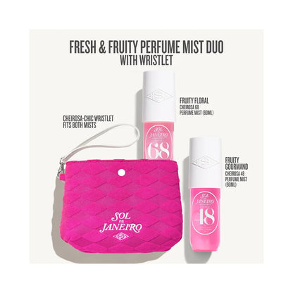 SOL DE JANEIRO 2 Mini Size Perfume Mists with Pink Pouch