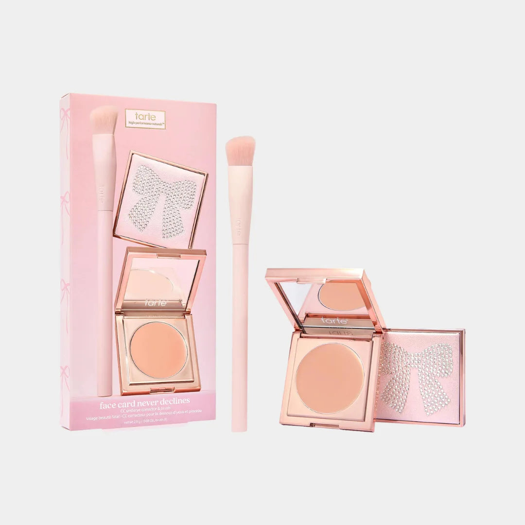 TARTE Face Card Never Declines CC Full Coverage Undereye Corrector & Brush Set