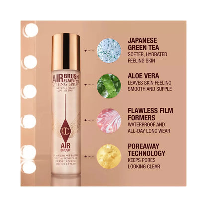 CHARLOTTE TILBURY Airbrush Flawless Setting Spray Full Size + Travel Size Duo