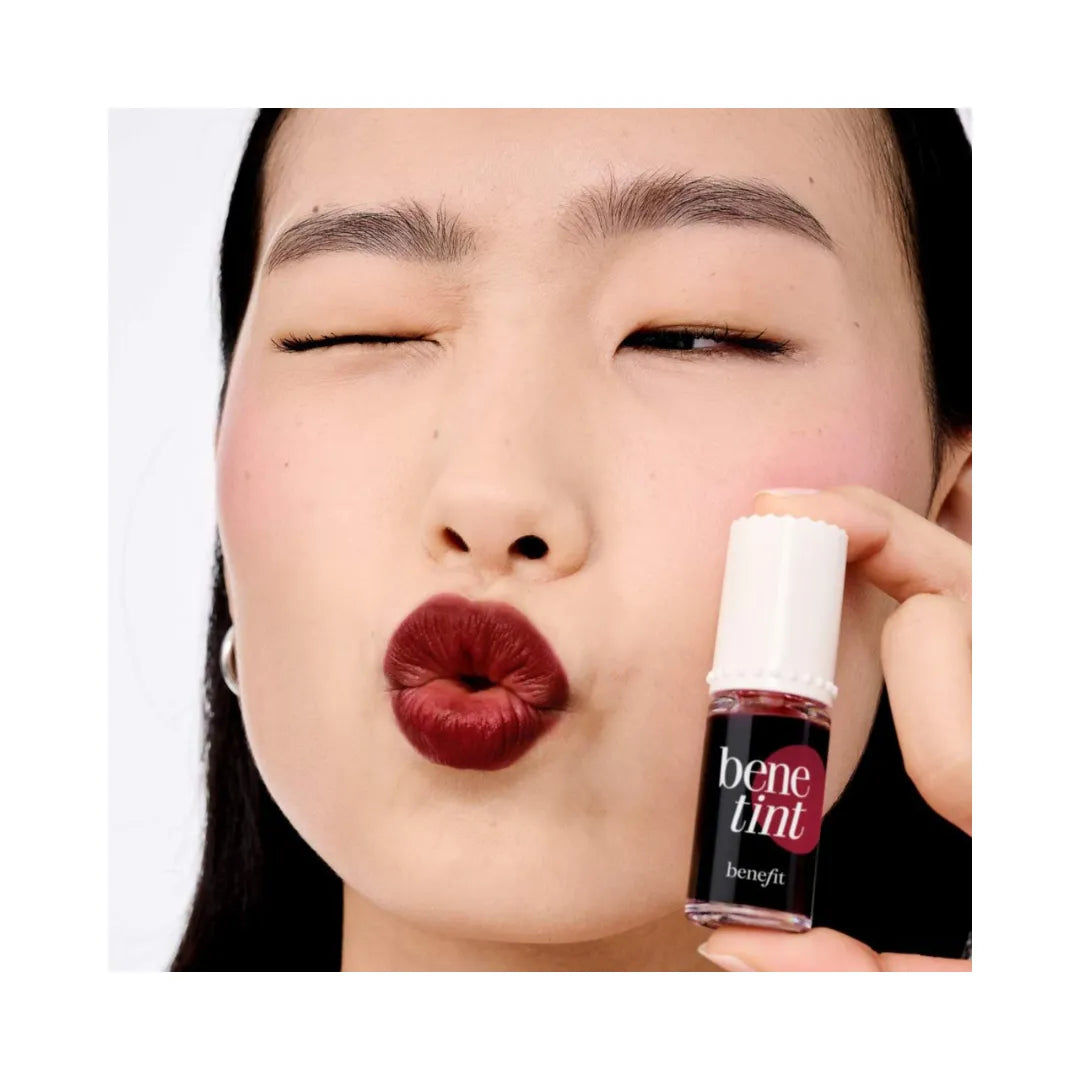 BENEFIT COSMETICS DEZI X Benetint Dark Cherry Sunglasses and Lip & Cheek Stain Set