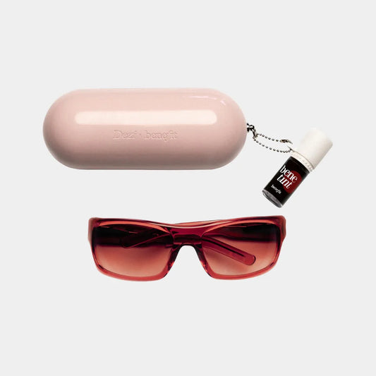 BENEFIT COSMETICS DEZI X Benetint Dark Cherry Sunglasses and Lip & Cheek Stain Set
