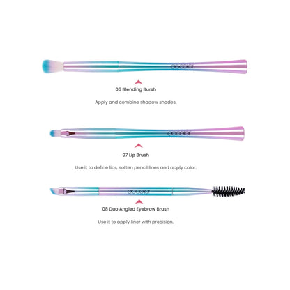 DOCOLOR Fantasy II 9-Piece Face and Eye Makeup Brush Set