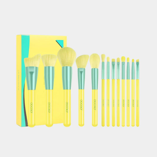 DOCOLOR 13-Pcs Lemon Makeup Brush Set