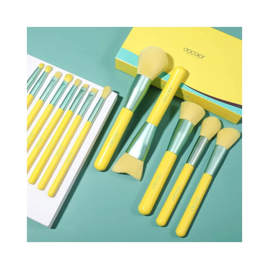 DOCOLOR 13-Pcs Lemon Makeup Brush Set