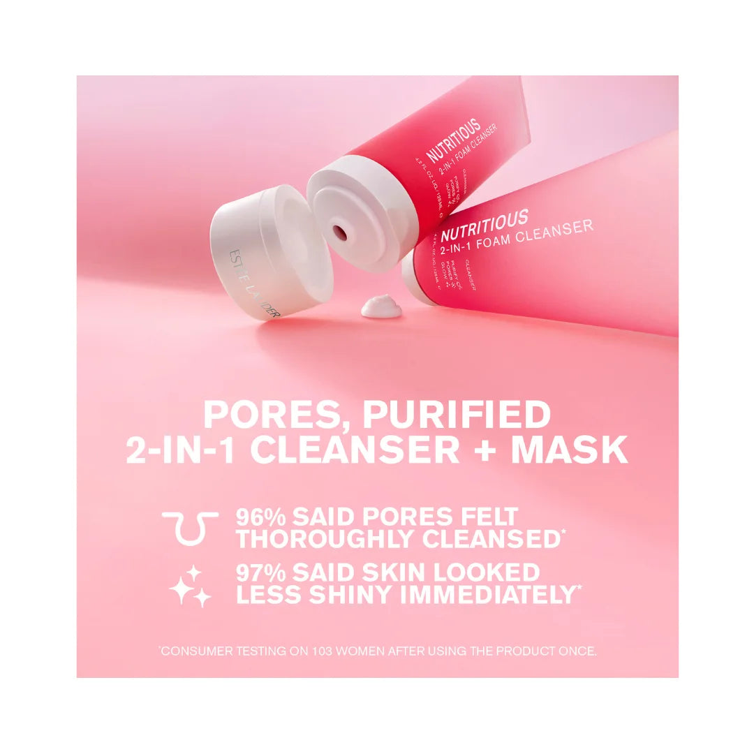 ESTEE LAUDER Nutritious 2-in-1 Foam Cleanser/Purifying Mask