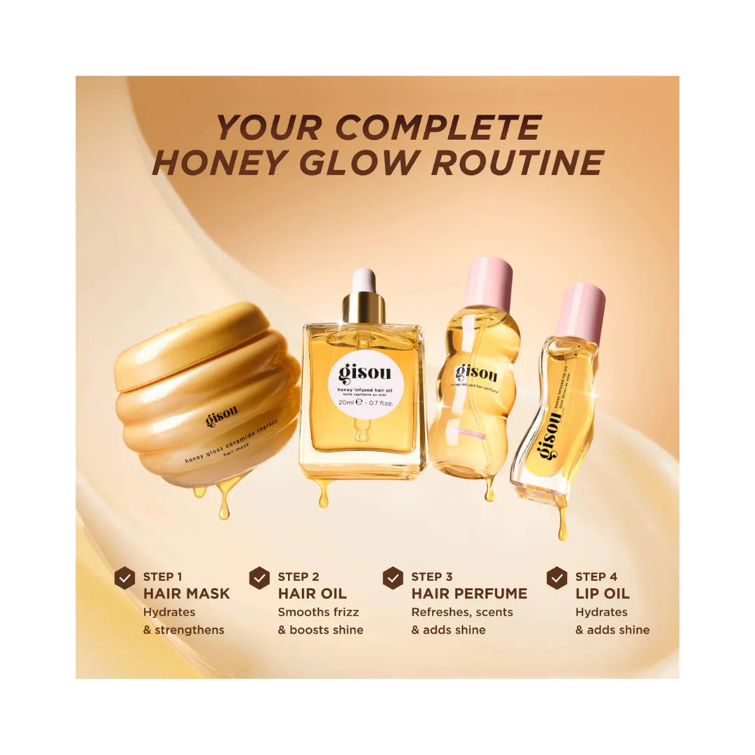 GISOU Glow All The Way Hair and Lip Gift Set