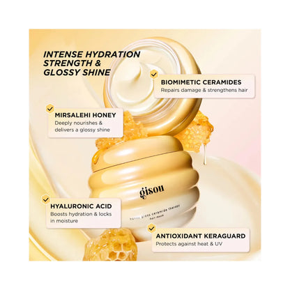 GISOU Mini Honey Gloss Ceramide Therapy Hydrating Hair Mask