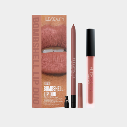 HUDA BEAUTY Bombshell Lip Liner and Liquid Lipstick Set