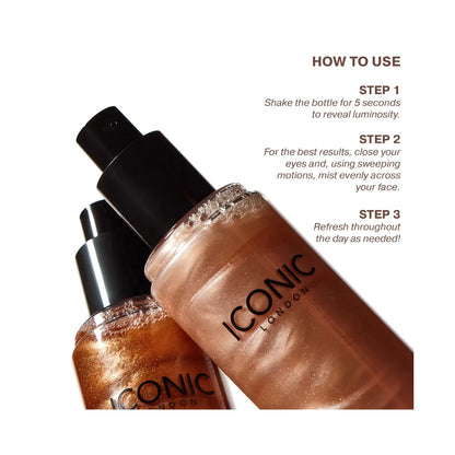 ICONIC LONDON Prep-Set-Glow Hydrating Glowy Setting Spray
