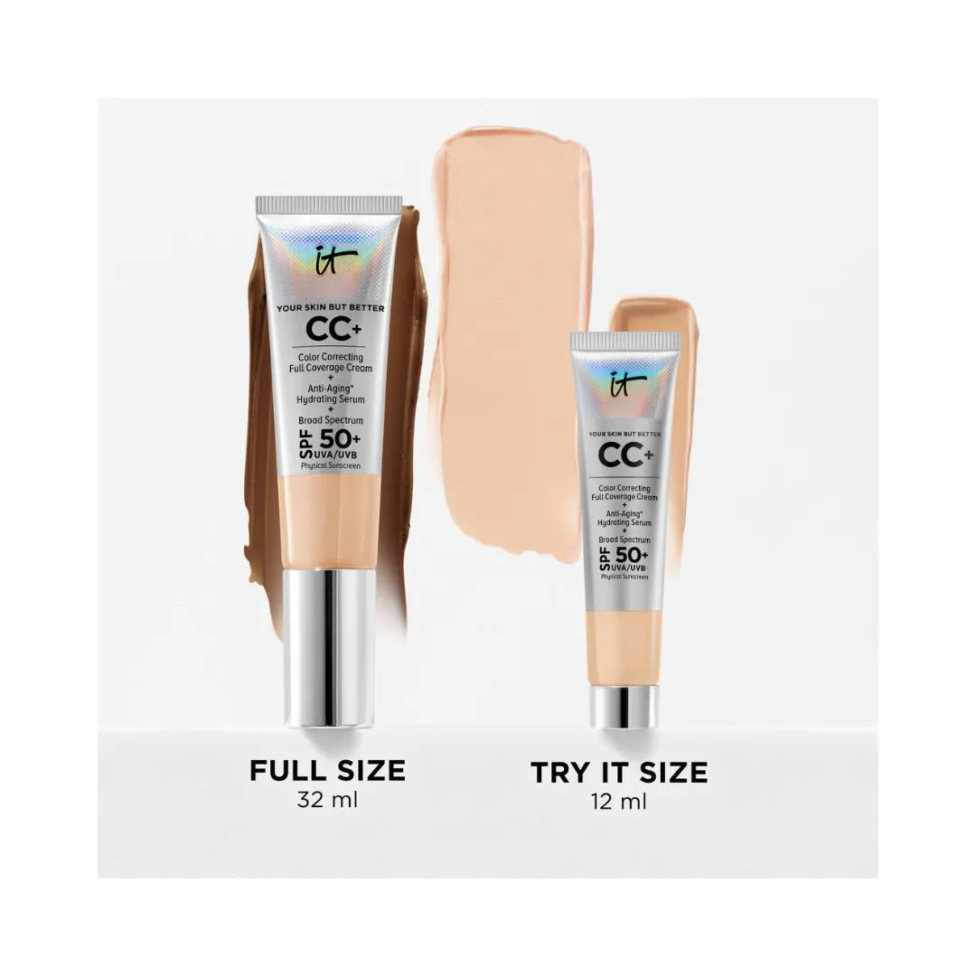 IT COSMETICS Mini CC+ Cream Full Coverage Color Correcting Foundation with SPF 50+