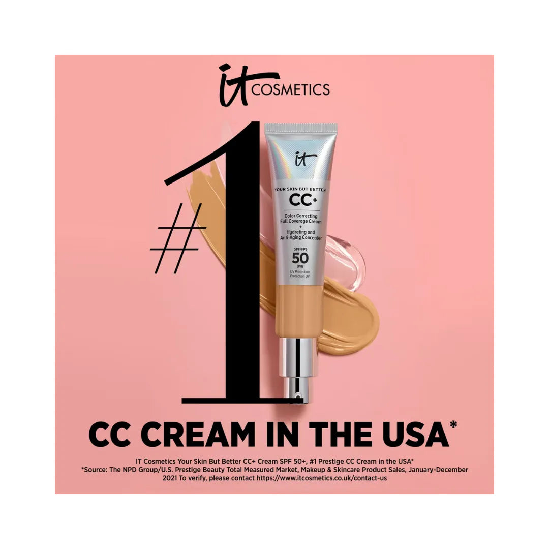 IT COSMETICS CC+ Cream Full Coverage Color Correcting Foundation with SPF 50+
