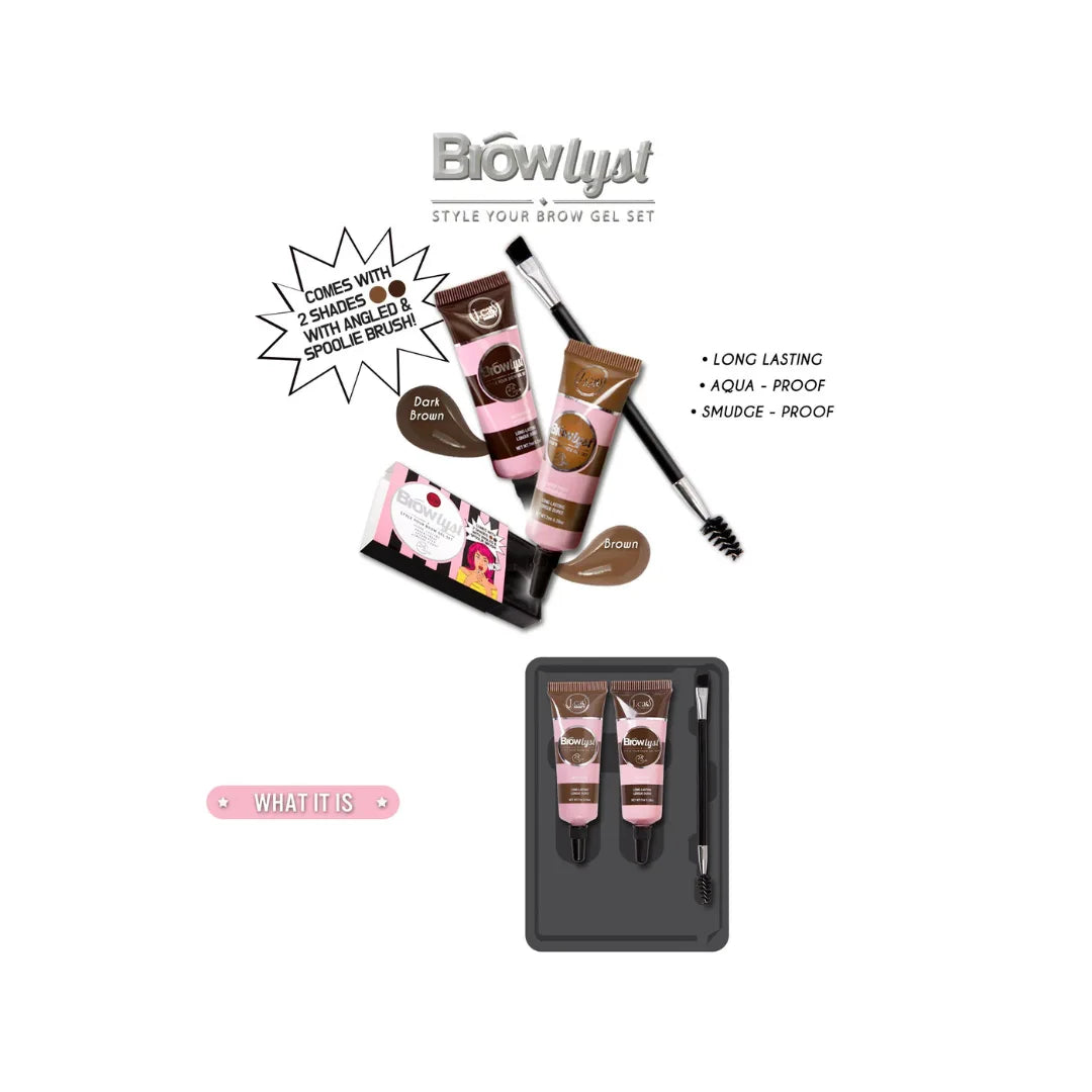 J.CAT BEAUTY Browlyst Brow Gel Set Brown