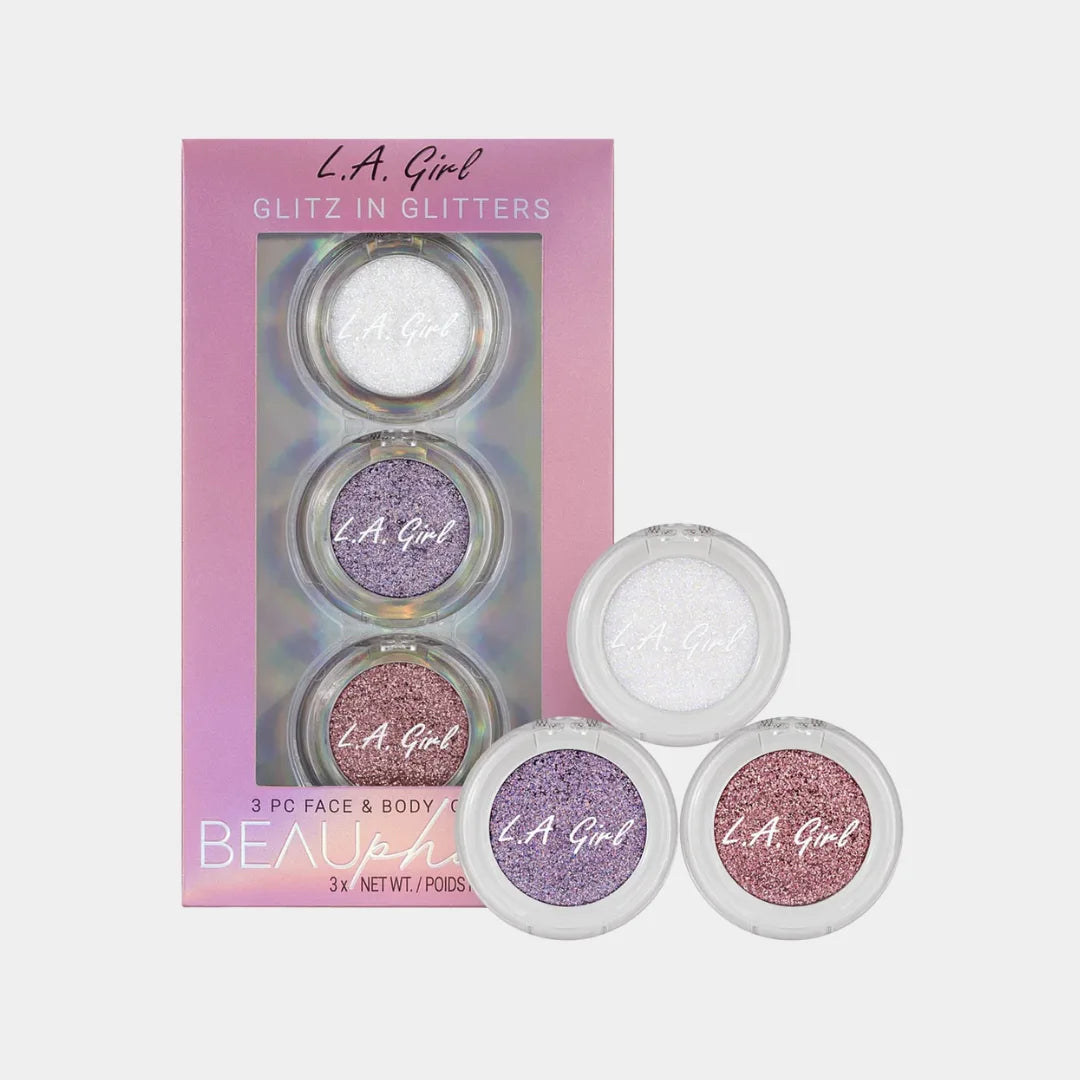 LA GIRL BeauPhoria 3Pc Glitter Topper Gift Set