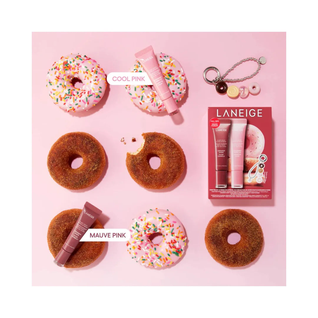 LANEIGE Glaze Craze Donut Delight Hydrating Tinted Lip Serum Duo