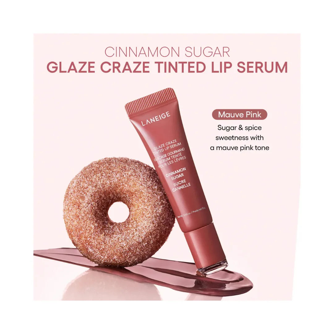 LANEIGE Glaze Craze Donut Delight Hydrating Tinted Lip Serum Duo