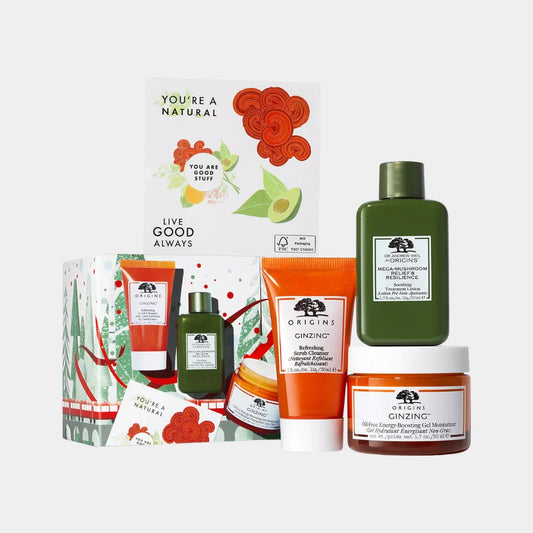 ORIGINS Glow & Believe GinZing & Mega-Mushroom Hydrating Glow Set