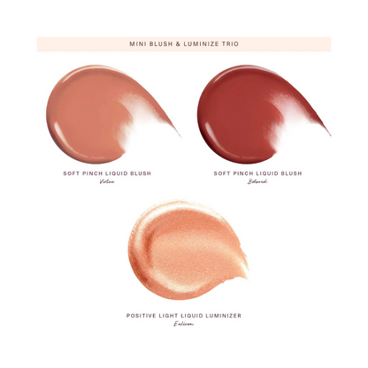 RARE BEAUTY Mini Blush and Luminize Trio